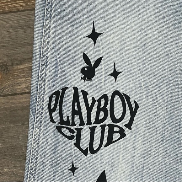 NWT Playboy X PacSun Jeans Eco Distressed High Waisted Baggy 22 23 24 25 27 - Picture 14 of 15